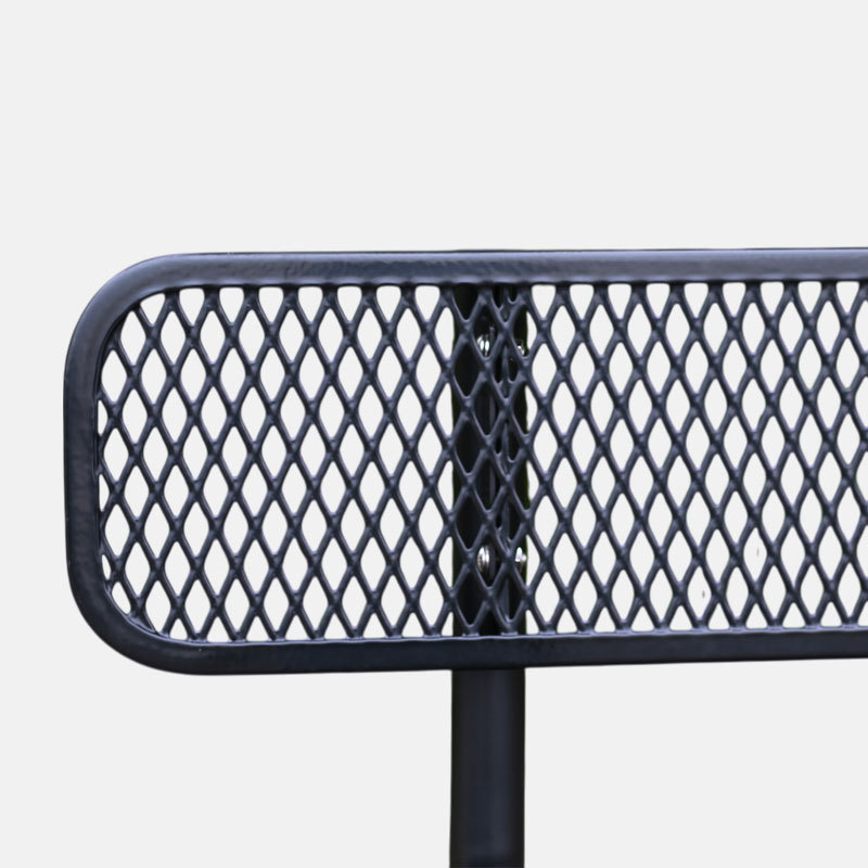 Heavy-Duty Outdoor Dog Park Bench with Backrest