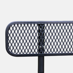 Heavy-Duty Outdoor Dog Park Bench with Backrest