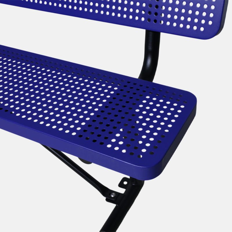 Pet Park Bench Durable Metal Paw Print Backrest - Arlau