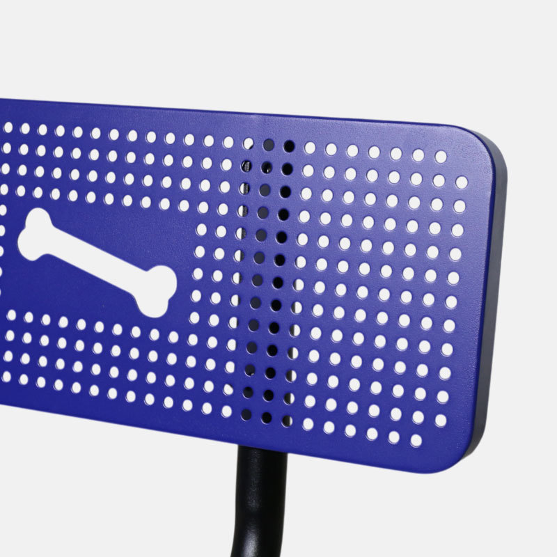 Pet Park Bench Durable Metal Paw Print Backrest - Arlau