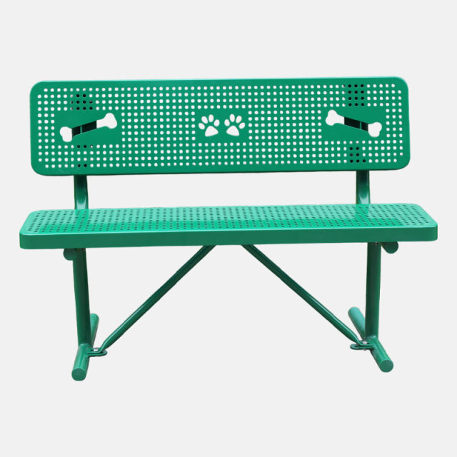 4ft Dog Park Bench - Portable Pet-Friendly Bench with Bone Design