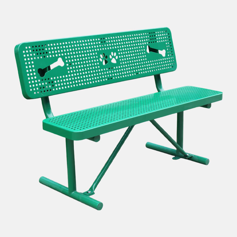 4ft Dog Park Bench - Portable Pet-Friendly Bench with Bone Design