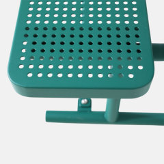 Dog Paw Bench - 6ft Green Perforated Steel