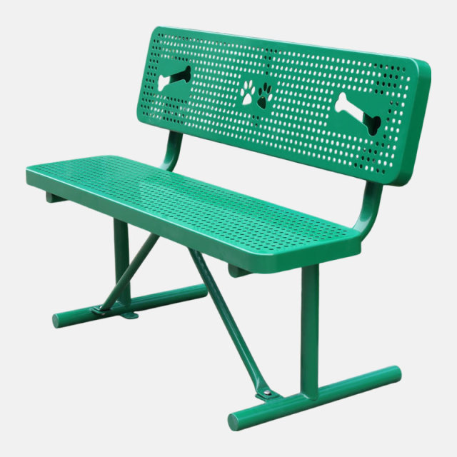 4ft Dog Park Bench - Portable Pet-Friendly Bench with Bone Design