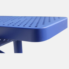 Steel Park Bench Perforated Weatherproof Durable – Arlau