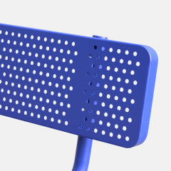 Steel Park Bench Perforated Weatherproof Durable – Arlau