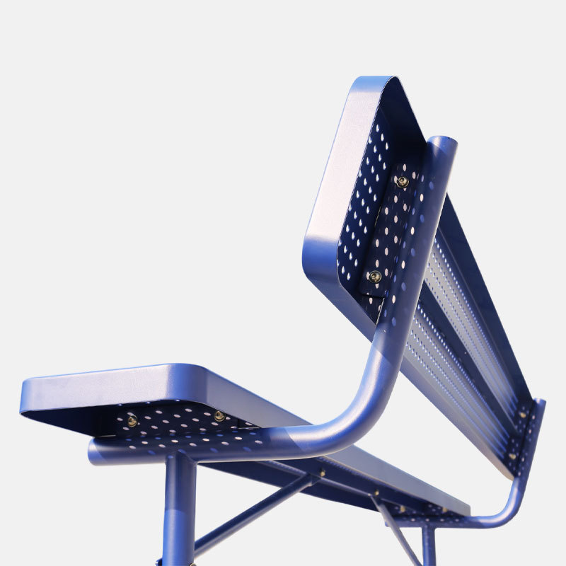 Steel Park Bench Perforated Weatherproof Durable – Arlau