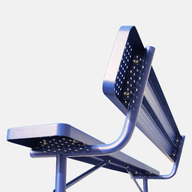 Steel Park Bench Perforated Weatherproof Durable – Arlau