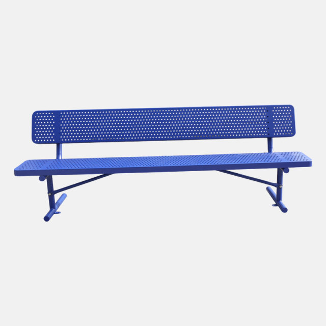Steel Park Bench Perforated Weatherproof Durable – Arlau