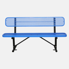 Thermoplastic Bench - 6ft & 8ft Metal Mesh Outdoor