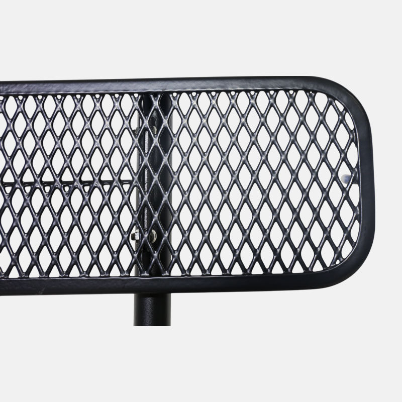 Outdoor Bench Perforated Steel Mesh Thermoplastic - Arlau