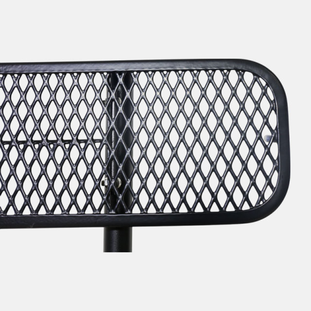 Outdoor Bench Perforated Steel Mesh Thermoplastic - Arlau