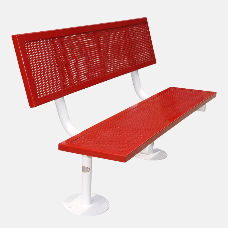 Durable Powder Coated Steel Bench for Municipal Spaces - yalau