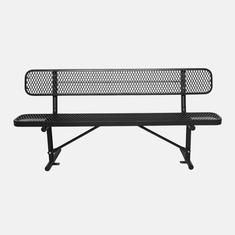 Outdoor Bench Perforated Steel Mesh Thermoplastic - Arlau