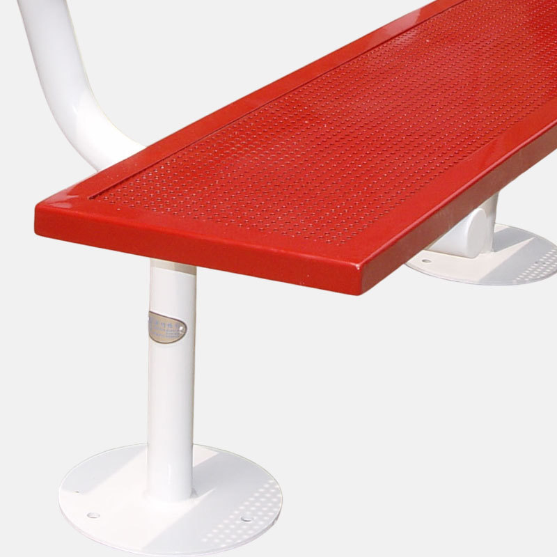 Durable Powder Coated Steel Bench for Municipal Spaces - yalau