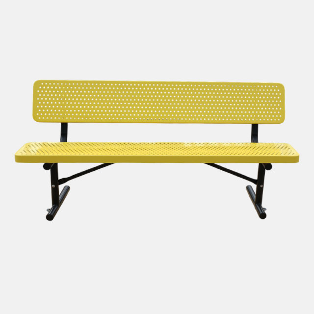 Thermoplastic Coated Outdoor Bench - Rust and UV Resistant Arlau