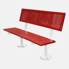 Durable Powder Coated Steel Bench for Municipal Spaces - yalau