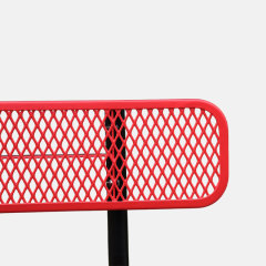Expanded Metal Bench - 8ft Red UV Resistant - yalau