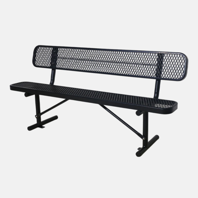 Outdoor Bench Perforated Steel Mesh Thermoplastic - Arlau