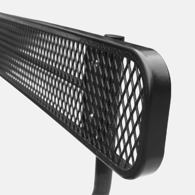 Outdoor Bench Perforated Steel Mesh Thermoplastic - Arlau