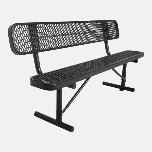 Outdoor Bench Perforated Steel Mesh Thermoplastic - Arlau