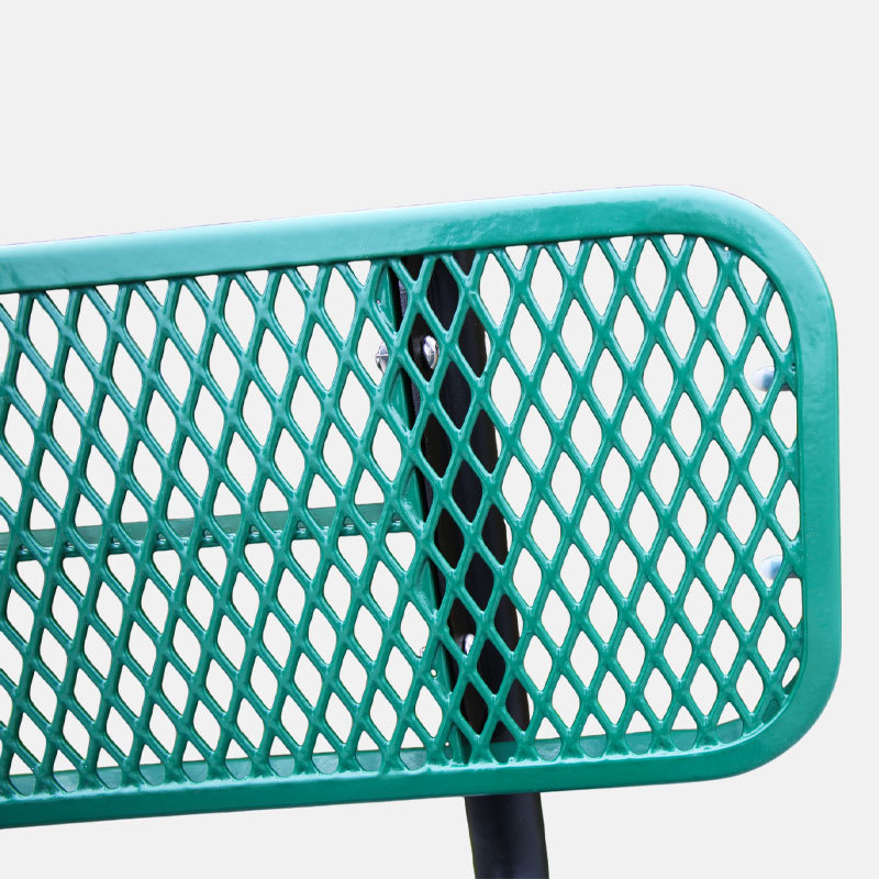 8ft Green Commercial Bench - Thermoplastic Coated Outdoor Seating