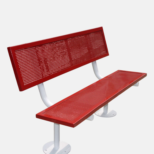 Durable Powder Coated Steel Bench for Municipal Spaces - yalau