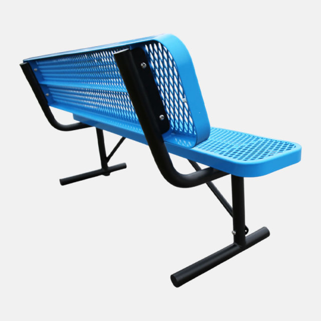 Thermoplastic Bench - 6ft & 8ft Metal Mesh Outdoor