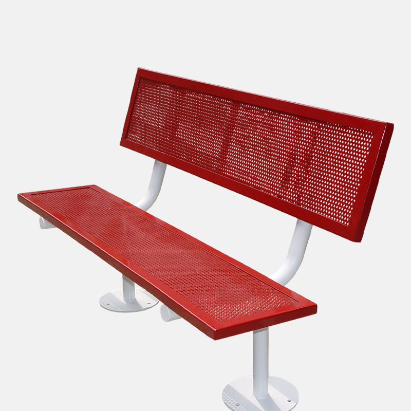 Durable Powder Coated Steel Bench for Municipal Spaces - yalau