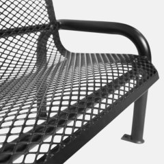 Steel Bench - 6ft Outdoor with Backrest & Plastisol