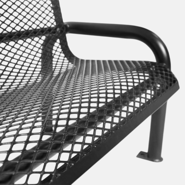 Steel Bench - 6ft Outdoor with Backrest & Plastisol