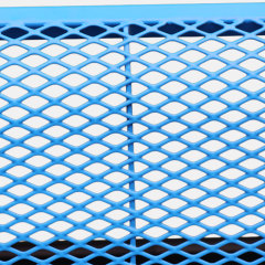 Steel Bench - 6ft Blue Outdoor with Backrest