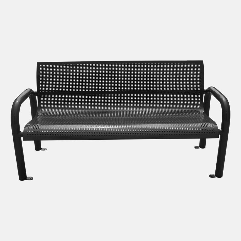 8 Foot Outdoor Bench with Armrests U Leg - yalau