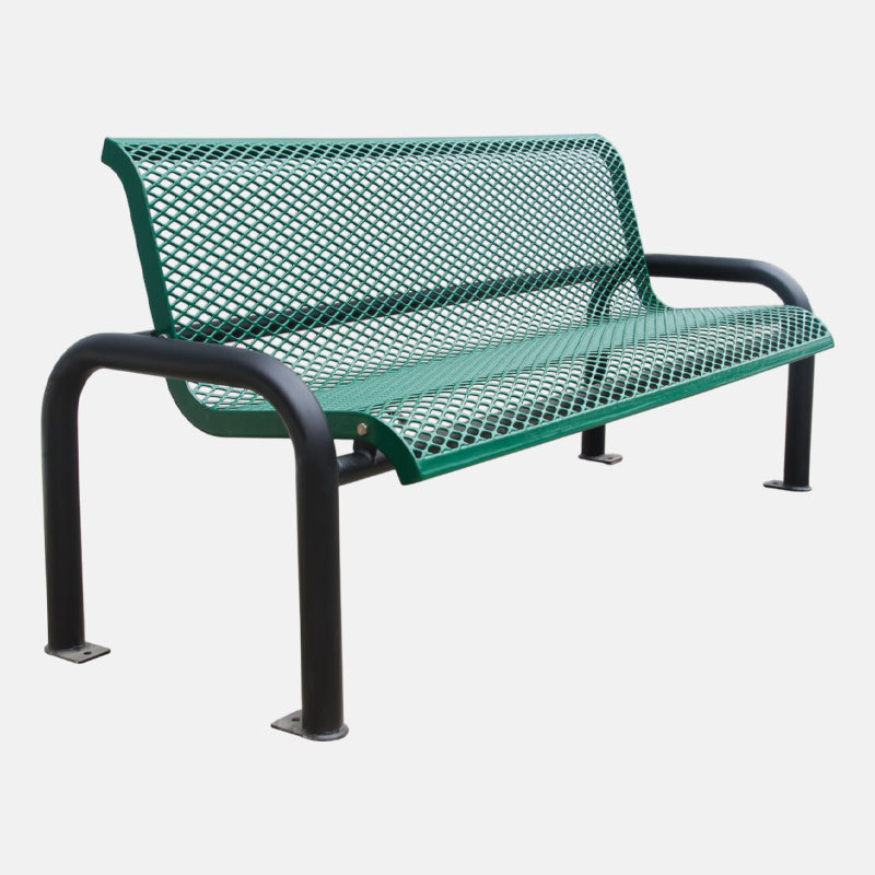 yalau 6-Foot Heavy Duty Thermoplastic Coated Steel Outdoor Bench