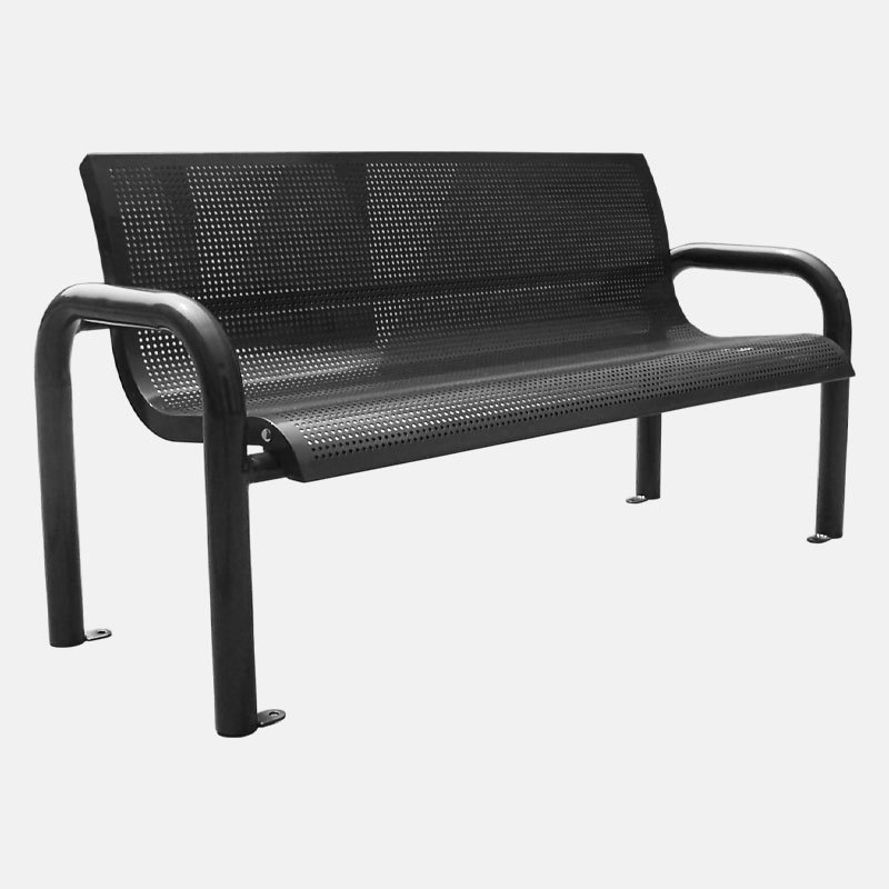 8 Foot Outdoor Bench with Armrests U Leg - yalau