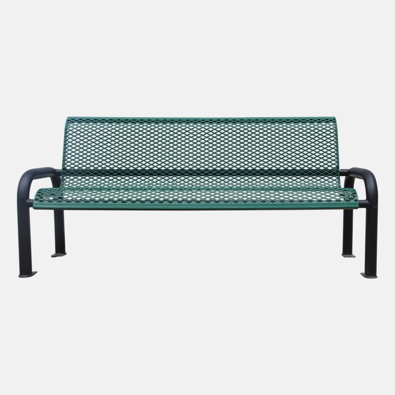 yalau 6-Foot Heavy Duty Thermoplastic Coated Steel Outdoor Bench