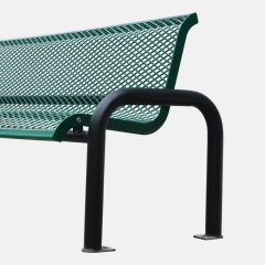 yalau 6-Foot Heavy Duty Thermoplastic Coated Steel Outdoor Bench