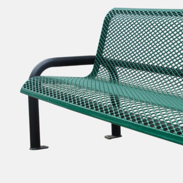 yalau 6-Foot Heavy Duty Thermoplastic Coated Steel Outdoor Bench