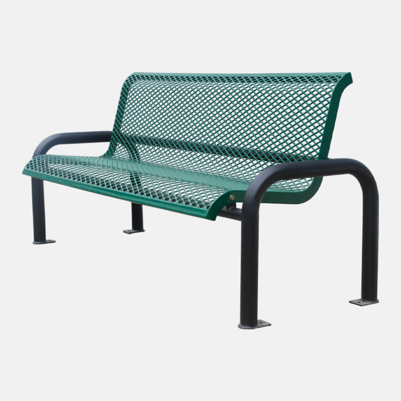 yalau 6-Foot Heavy Duty Thermoplastic Coated Steel Outdoor Bench