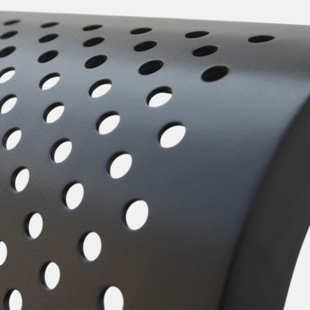 Steel Park Bench with Back and Armrests - 500lb Capacity