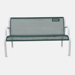 4ft,6ft Surface Mount Bench - Commercial Metal Bench with Armrests by