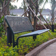 Green Wire Mesh Garden Bench - Durable 4ft Outdoor Seating by Arlau