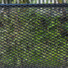 Garden Bench - 6ft Black Thermoplastic Coated Metal