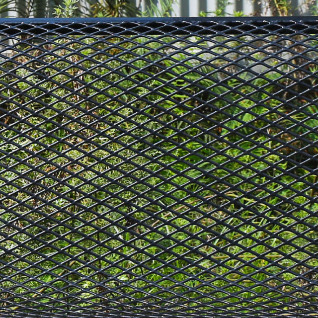 Garden Bench - 6ft Black Thermoplastic Coated Metal