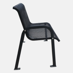 Garden Bench - 6ft Black Thermoplastic Coated Metal