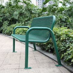 Metal Bench - 6ft Outdoor Public Seating with Back