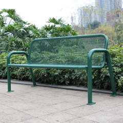 Metal Bench - 6ft Outdoor Public Seating with Back