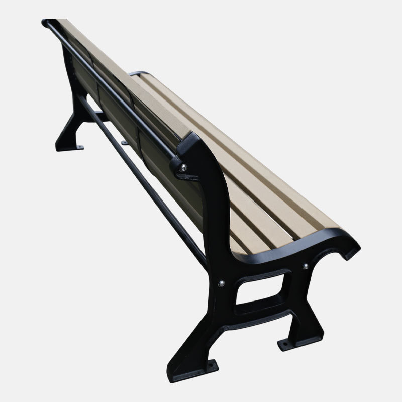 Cast Iron Park Bench Plastic Wood Solid Wood Outdoor