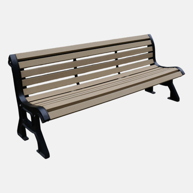 Cast Iron Park Bench Plastic Wood Solid Wood Outdoor