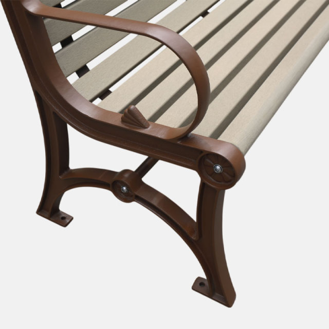 Cast Iron Garden Bench All-Weather Outdoor Seating